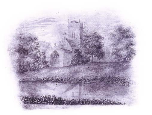 Anne Bronte sketch of Little Ouseburn Church